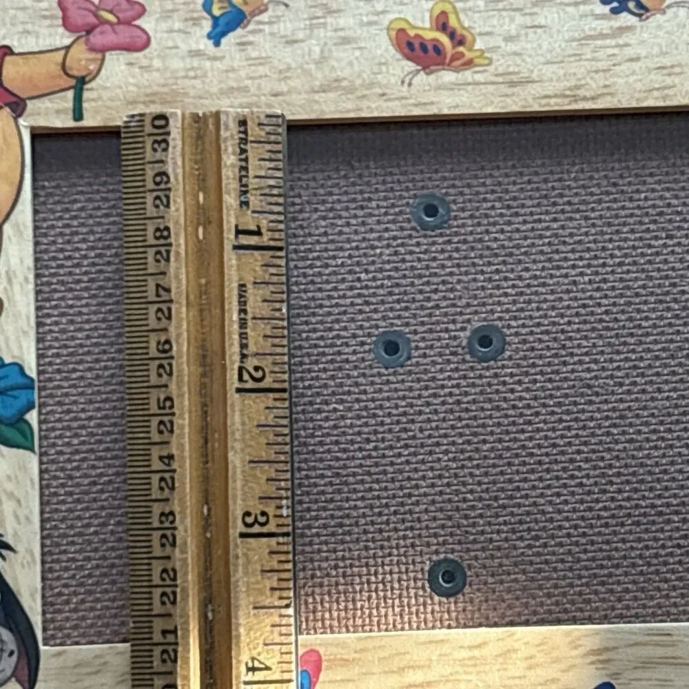 Vintage Winnie The Pooh Wooden Picture Frame-Winnie, Eore, Tigger, Piglet